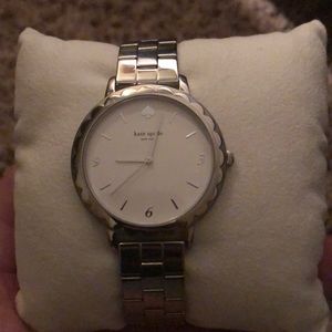 Kate Spade silver scallop watch